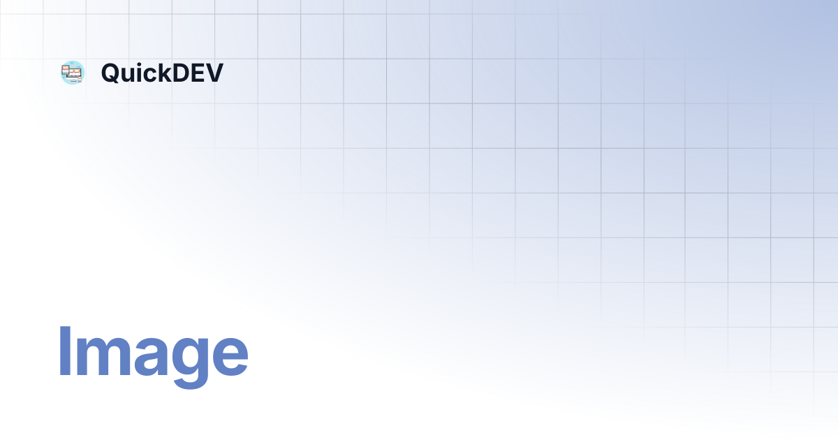 Image | QuickDEV
